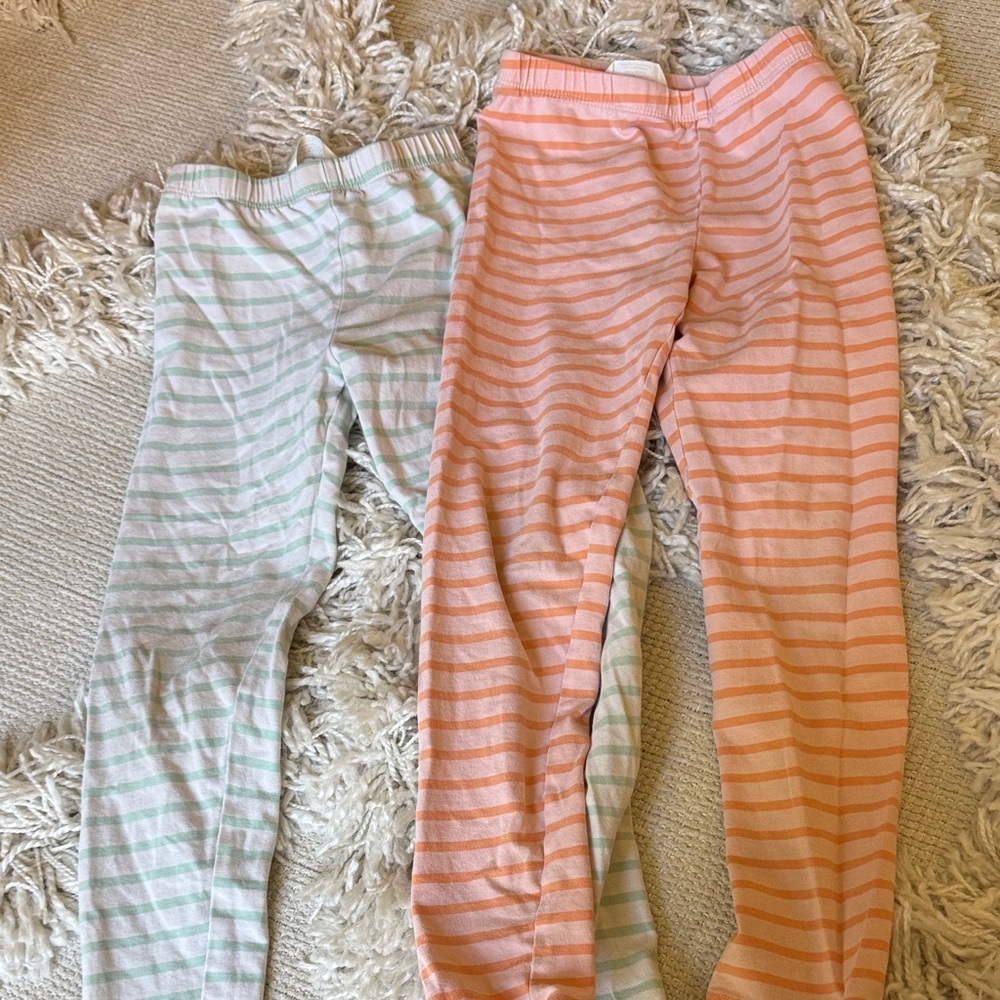 H&M Kids Striped Pajama Bottoms - Orange and Gray